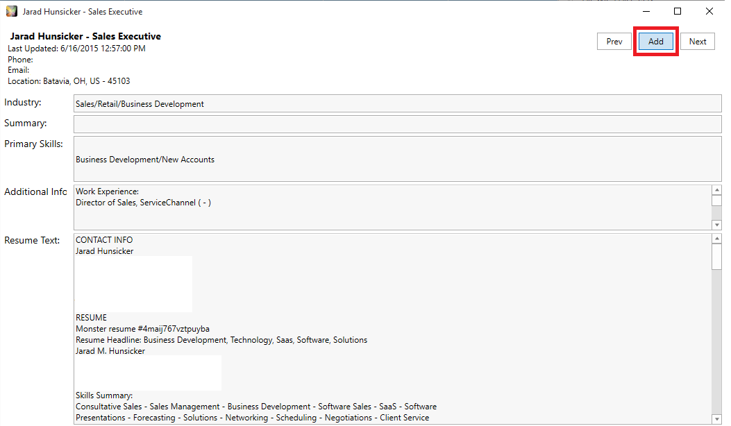 Candidate Sourcing