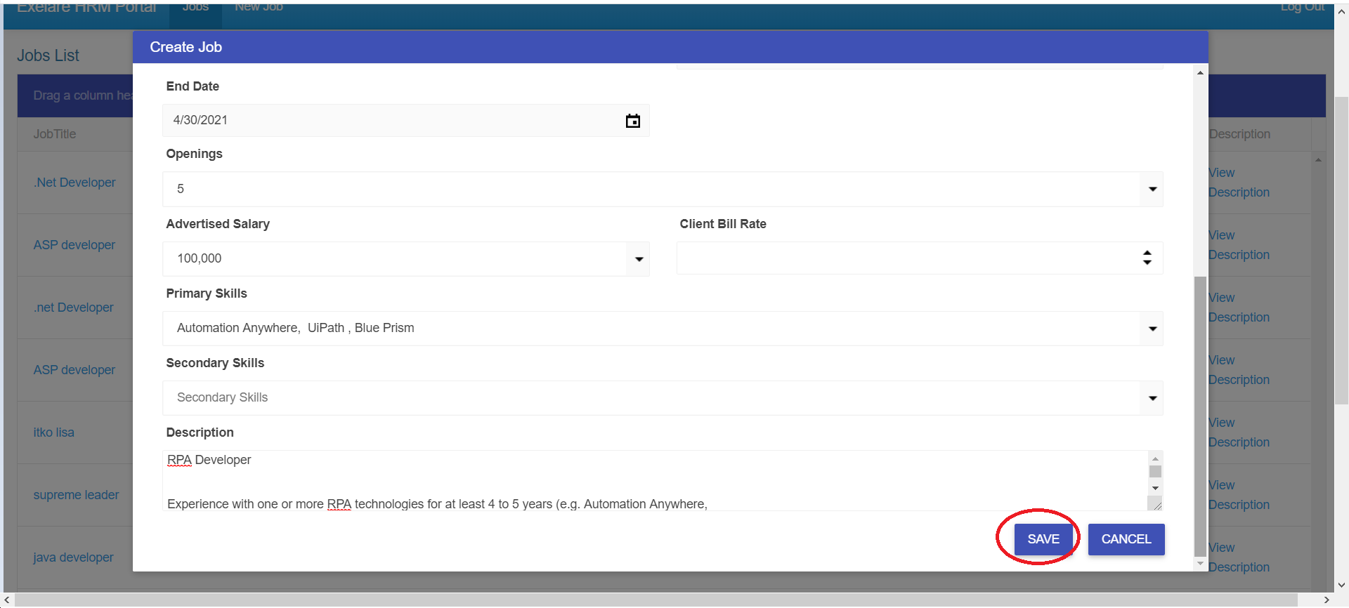Hiring Manager Portal Guide