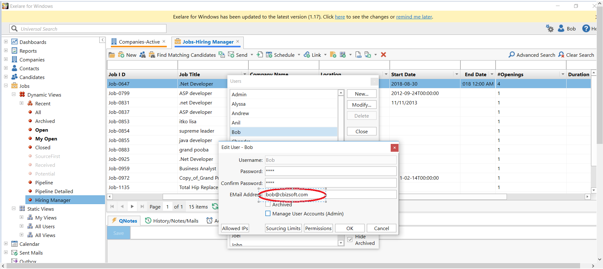 Hiring Manager Portal Access