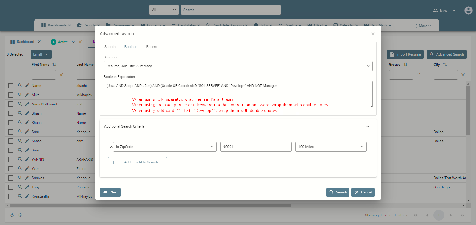 Advanced Search 5
