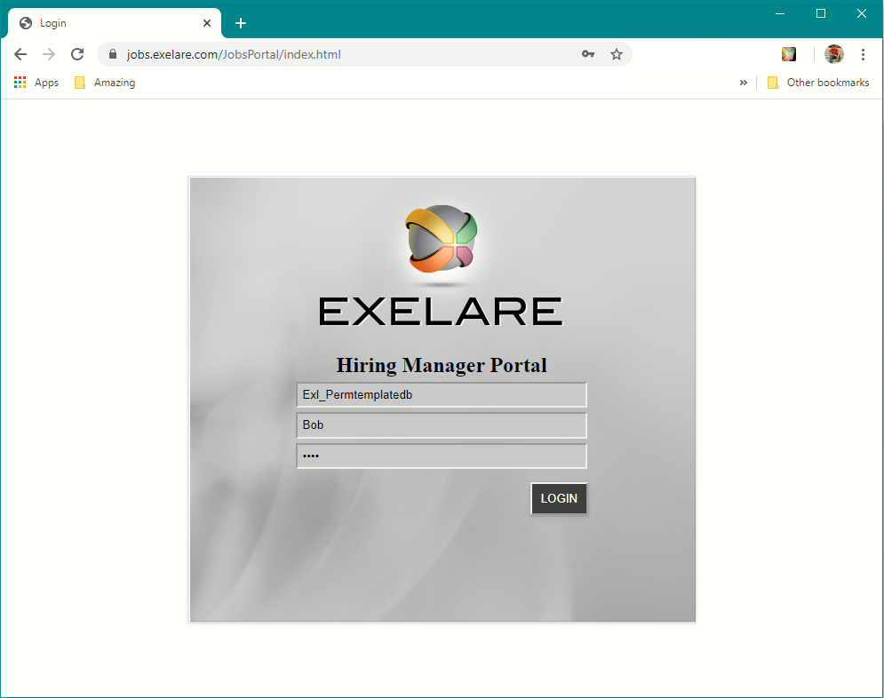 Hiring Manager Portal Access