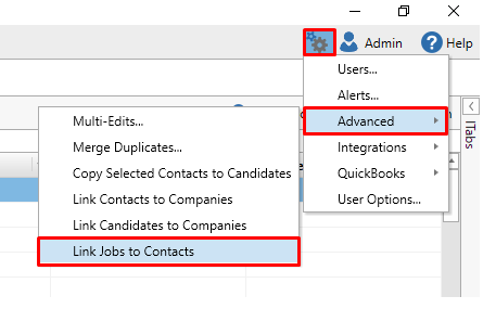 Link Jobs to Contacts