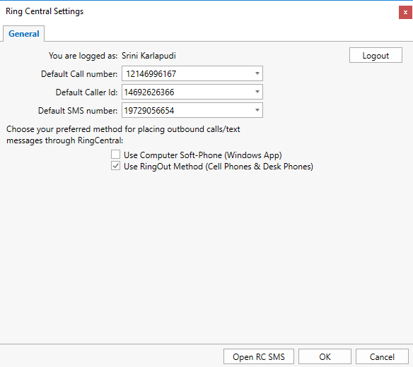 Send & Receive SMS/Text messages in Exelare - using RingCentral