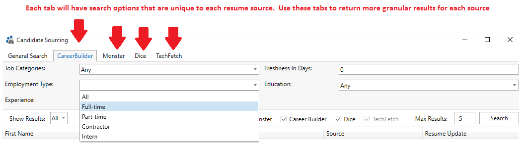 Candidate Sourcing