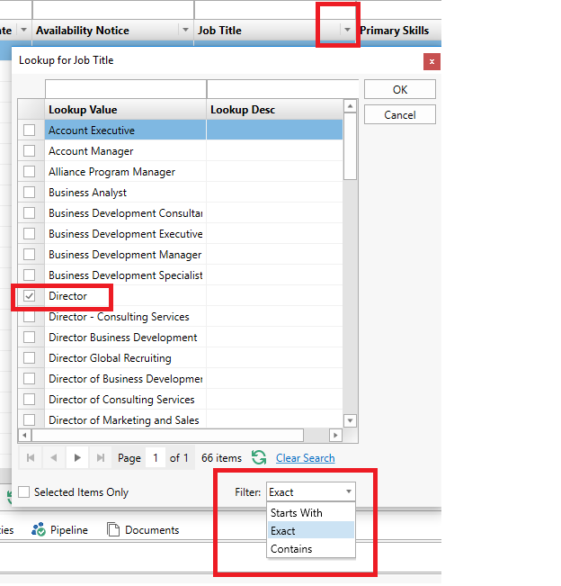 Basic Live Search - using GUI