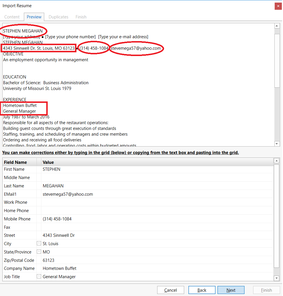 Importing Candidate Resumes from a Single File (one at a time)