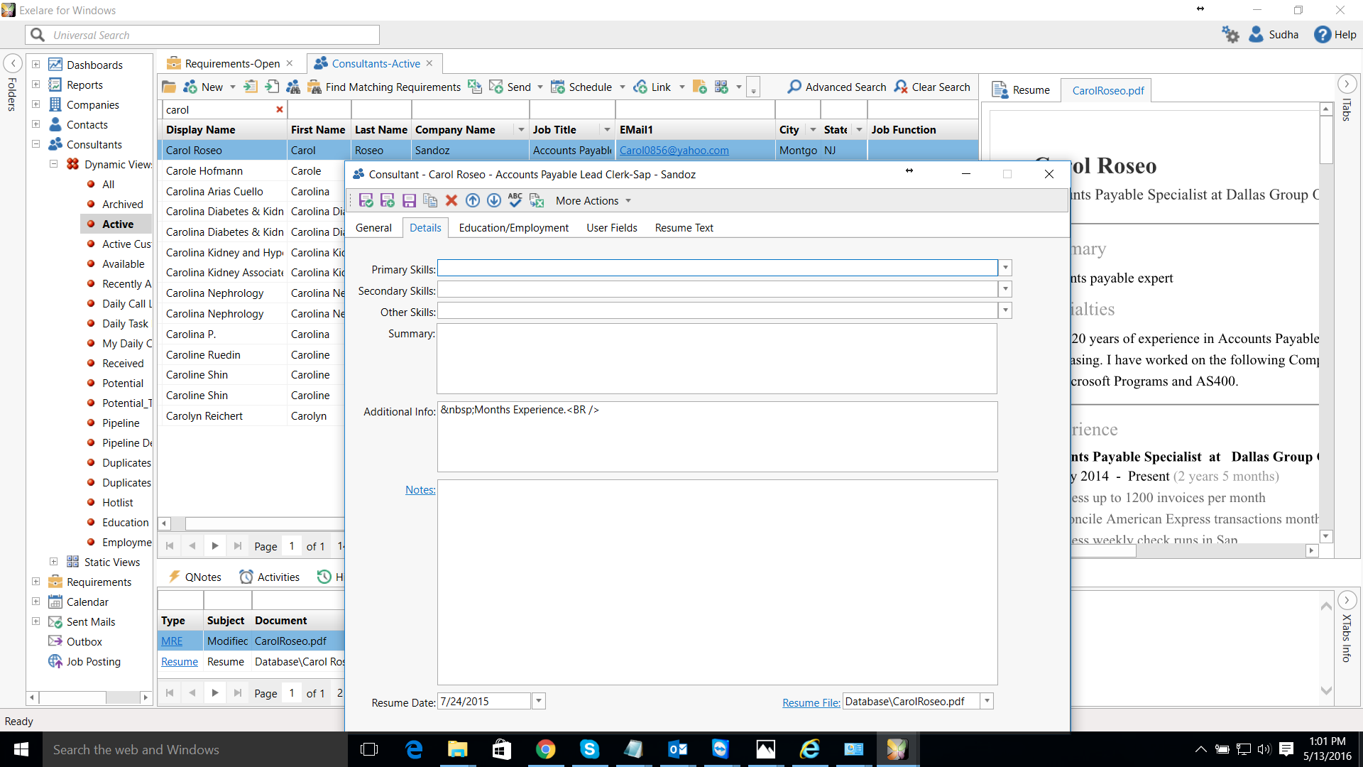 Set Document as 'Default' Resume